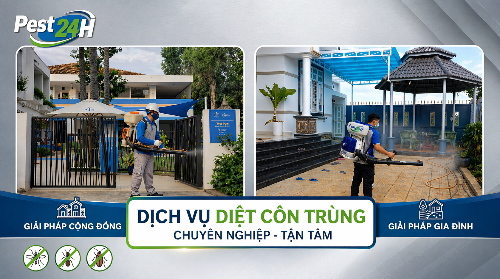 Công ty Dịch Vụ Diệt Mối 24H cung cấp dịch vụ diệt côn trùng tận gốc