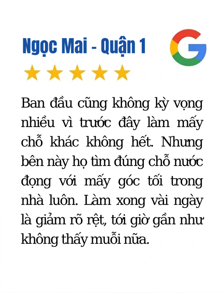 Đánh giá của Chị Ngọc Mai, Quận 1