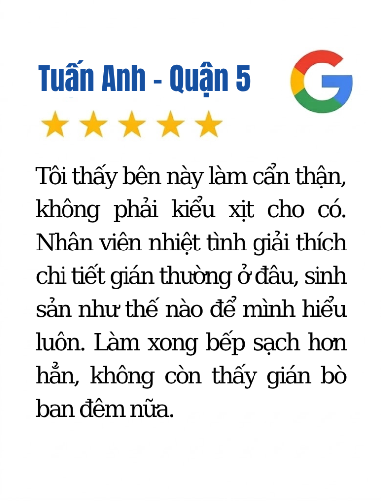 Đánh giá của Anh Tuấn Anh, Quận 5